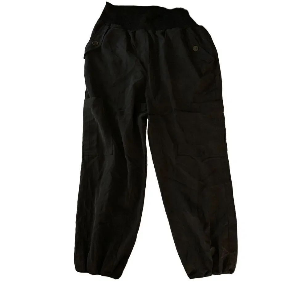 Maeve Anthropologie cargo joggers black women's size small